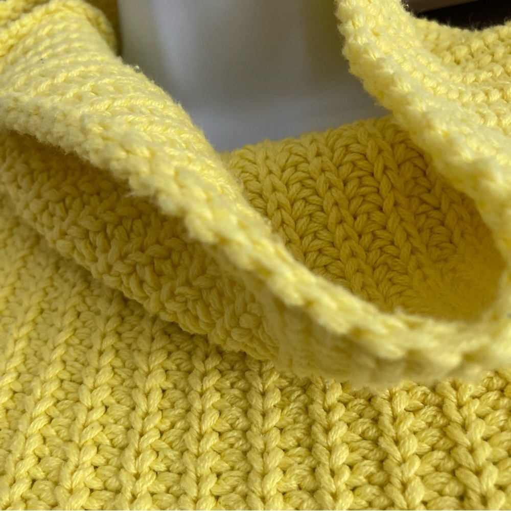 Free People Swim Too Deep Oversized Turtleneck Sweater in Lemon Love 🍋, Sz L - Picture 10 of 16